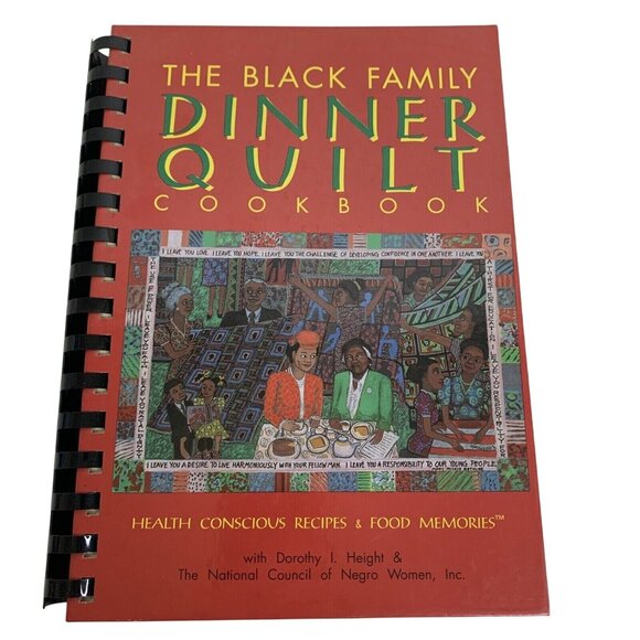 Black Family Dinner Quilt Cookbook African Cultural Soul Food Recipes Memories - Picture 1 of 16